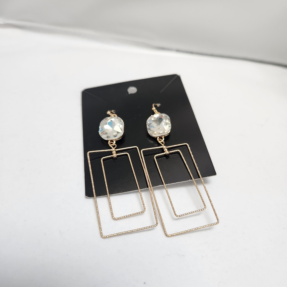 Elegant Gold and Silver Dangle Earrings
